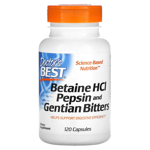 Image of Betaine HCI Pepsin & Gentian Bitters 120caps